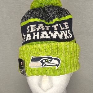Seahawks NFL Seattle Seahawks Green and Blue Knit Hat